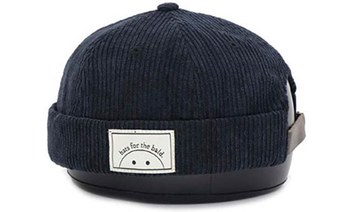Snapback Without Brim Custom Black Corduroy Brimless Hats