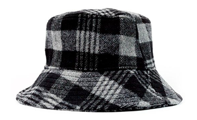 winter bucket hat black and grey wool hat for women & men for sale