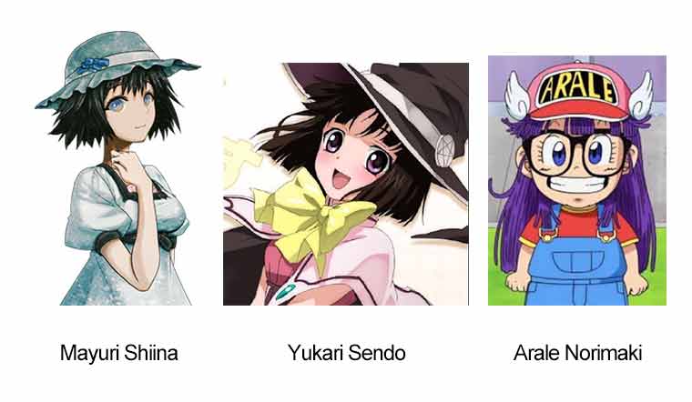 anime girl with sun hat