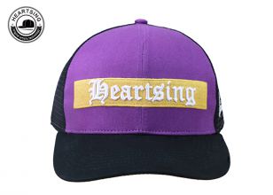Hip Hop Trucker Hats Custom Purple Embroidered Mesh Hat For Men