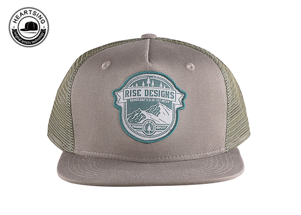 Custom Olive Green Trucker Hat Summer Urban Style Trucker Grey Mesh Hat