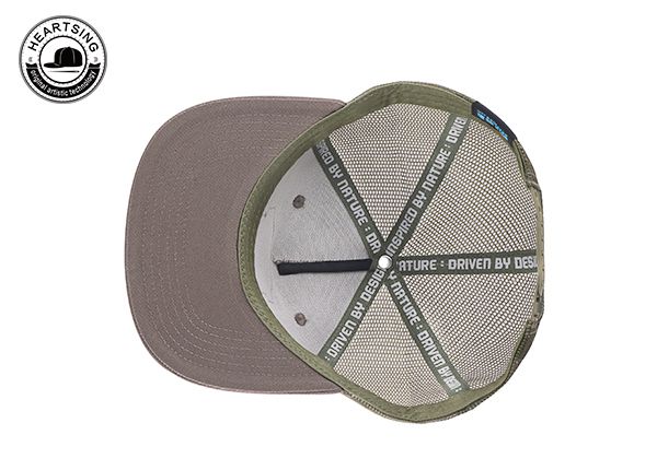 Inside of Custom Olive Green Trucker Hat