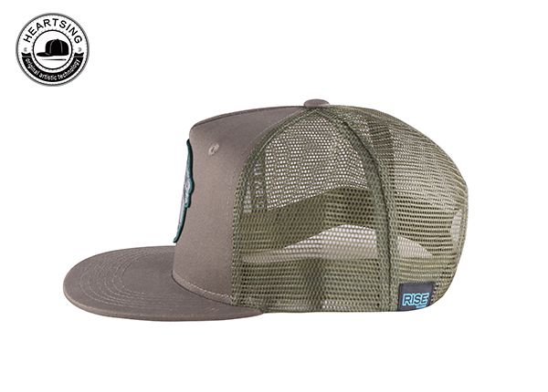 Side of Custom Olive Green Trucker Hat
