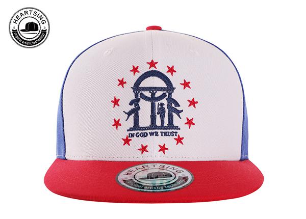 Personalised White Blue Hip Hop Snapback Hat For Men