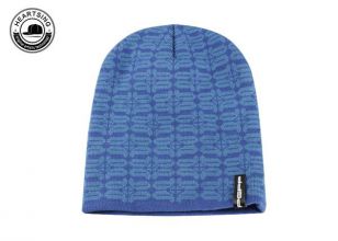 custom beanie hat custom fashion winter blue knitted beanie-b004