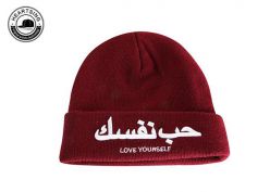 custom beanie hat custom fashion winter red knitted beanie-b007