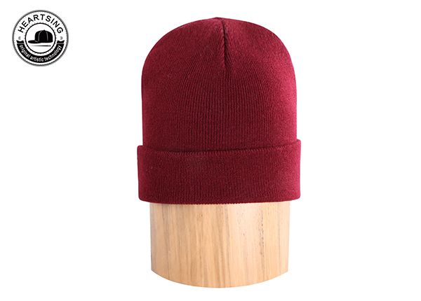 custom beanie hat custom fashion winter red knitted beanie-b007
