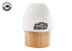 Custom Slouchy White Beanie Hat Winter Knitted Caps Soft Warm Hat-b013