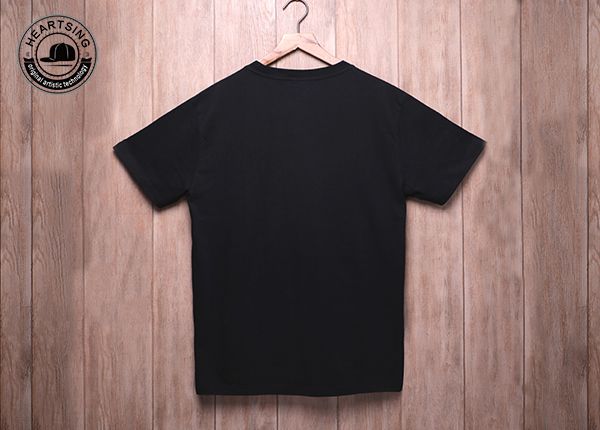 custom t shirts for men custom fashion black cotton print t shirt-tsh002