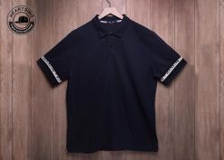 custom t shirts for men custom fashion black cotton print polo t shirt-tsh003