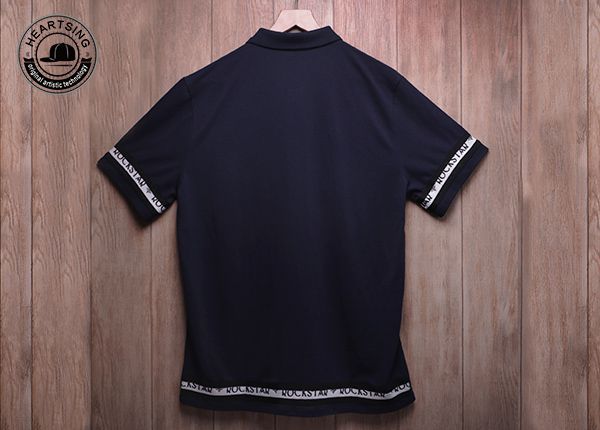 custom t shirts for men custom fashion black cotton print polo t shirt-tsh003