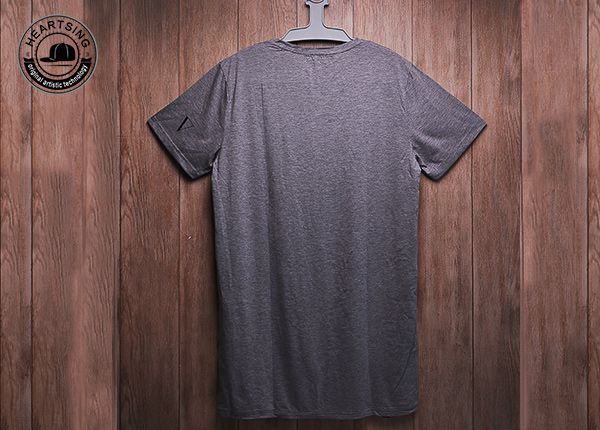 wholesale t shirts custom fashion gray cotton print t shirt-tsh008