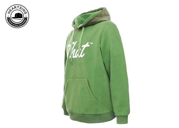 custom pullover hoodies custom fashion green print hoody-hd001