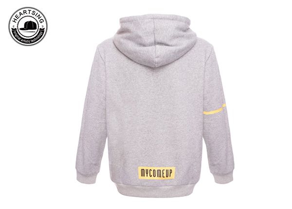 custom pullover hoodies custom fashion gray print hoody-hd002