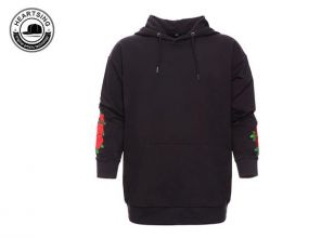custom pullover hoodies custom fashion trendy black hoody-hd004
