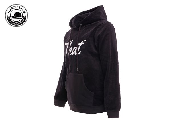 custom pullover hoodies custom fashion black print hoody-hd005