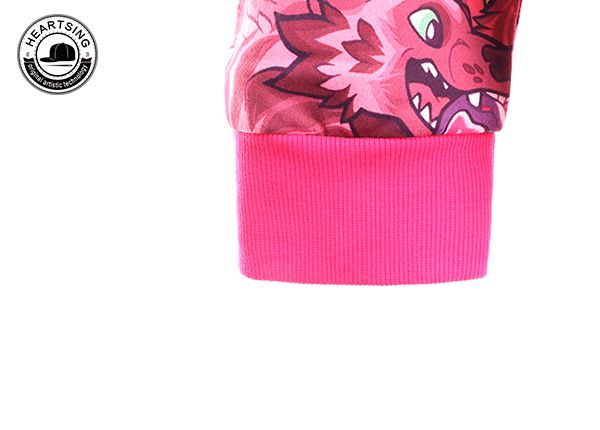 wholesale cheap hoodies custom fashion animal red print hoody-hd006