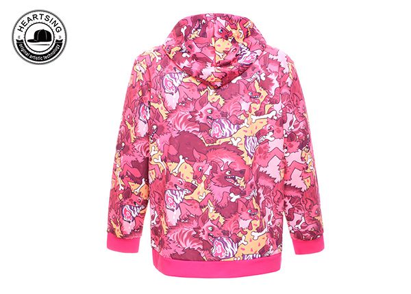 wholesale cheap hoodies custom fashion animal red print hoody-hd006