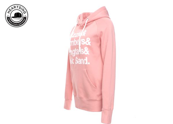 wholesale cheap hoodies custom fashion pink print women hoody-hd009