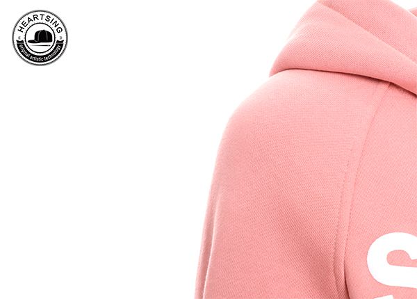 wholesale cheap hoodies custom fashion pink print women hoody-hd009