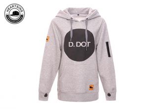 wholesale cheap hoodies custom fashion gray print women hoody-hd010