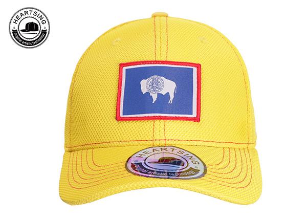 Wyoming Baseball Cap Custom Yellow American Flag Baseball Adjustable Hat