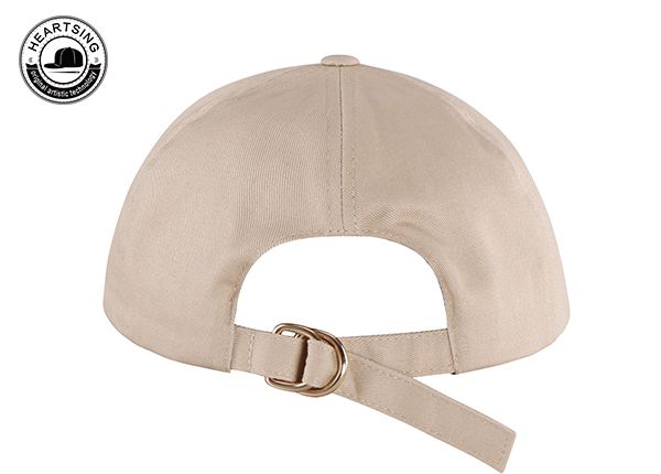 Back of Blank Plain Khaki Baseball Dad Hat