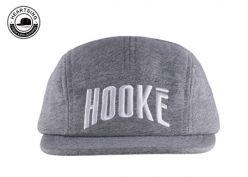 Custom Grey 5 Panel Strapback Hat For Wholesale