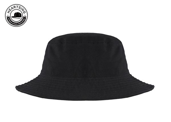 Back of Black Cotton Breathable Bucket Hat