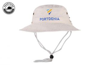 White Bucket Hat With String Foldable 100 Cotton Wide Brim Hat