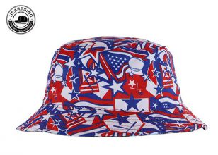 Multi Colorful Bucket Hats Custom Printed Fashional Cotton Cap