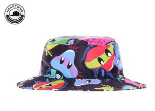 Custom Cartoon Bucket Hat Cute 100% Cotton Plain Sun Hat For Children