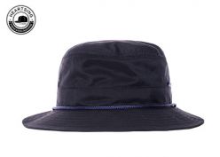 Polyester Bucket Hat Waterproof Plain Boonie Bucket Cap With String