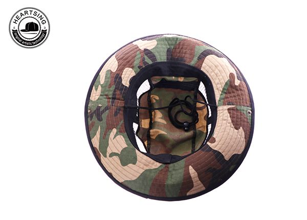 Inside of Hunting Camo Bucket Hat With Wide Brim
