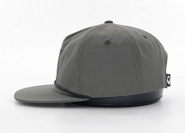 Side of Smoke Grey Rope Snapback Hat