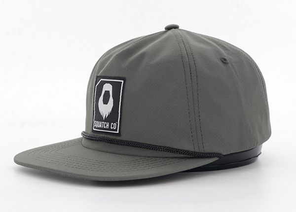 Slant of Smoke Grey Rope Snapback Hat