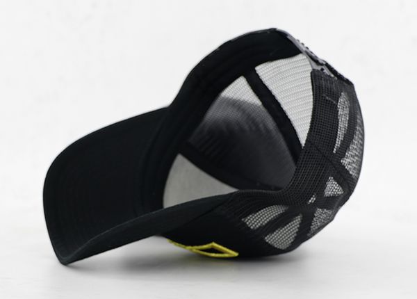 Inside of Curved Brim Black Snapback Hat