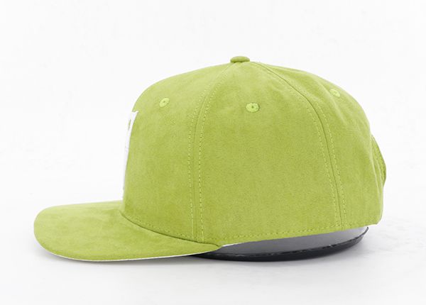 Side of Embroidery Suede Olive Green Snapback Cap