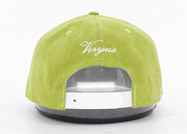 Back of Embroidery Suede Olive Green Snapback Cap