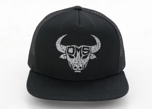 Black Print Black Snapback Cap Trucker Snapback Cap Black