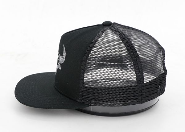 Black Print Black Snapback Cap Trucker Snapback Cap Black