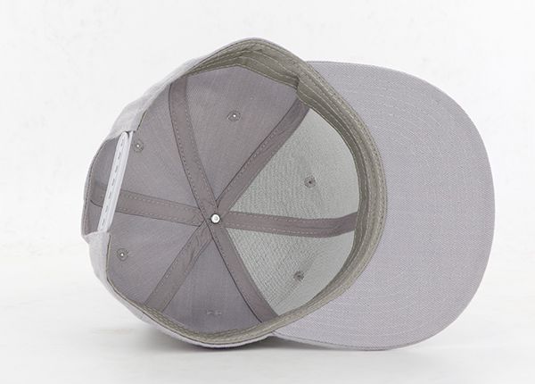 Inside of Acrylic 3D Embroidery Grey Snapback Cap