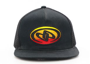 Black Vintage Snapback Trucker Hat Custom Woven Patch Snapback Mesh Hat