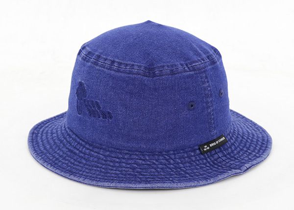 Slant of Custom Blue Mens Denim Bucket Hat