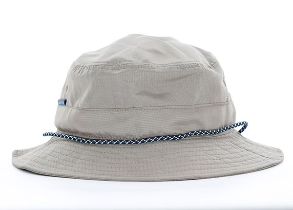 Front of Plain Khaki Polyester Bucket Hat