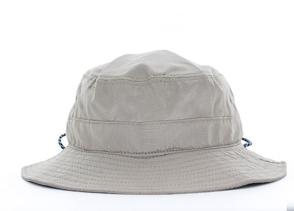Back of Plain Khaki Polyester Bucket Hat