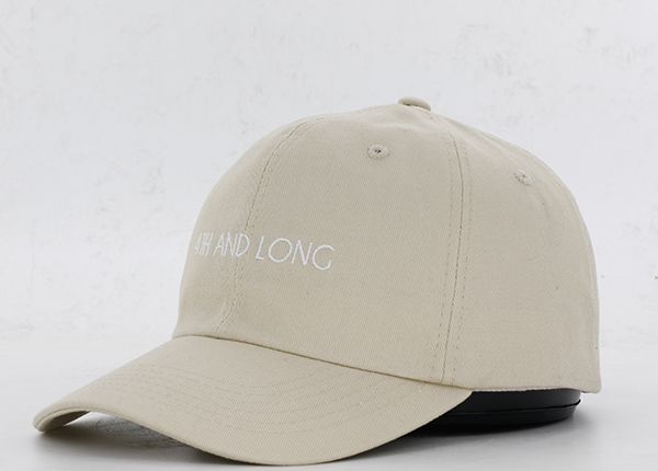 Slant of Custom Plain Grey Baseball Hat With Metal Buckle
