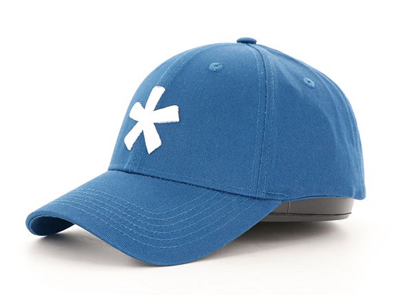 Slant of Custom Blue Embroidered Baseball Cap