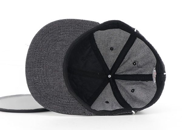 Inside of Mens 3D Embroidery Fitted Denim Snapback