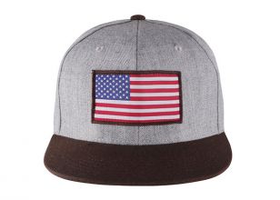 Flat Bill Star Strip United State Flag Cap Custom American Flag Snapback Hats